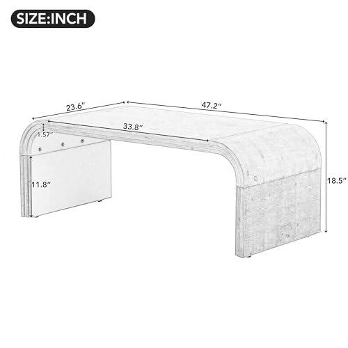 Bellemave Retro Curved Sideboard Buffet Cabinet with Gold Handles and Adjustable Dividers Accent Storage Cabinet Freestanding Entryway Cabinet for Kitchen, Dining Room (Antique Black)