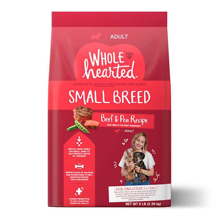 WholeHearted Grain Free Beef & Pea Recipe Small Breed Adult Dry Dog Food - Pet Supplies online store