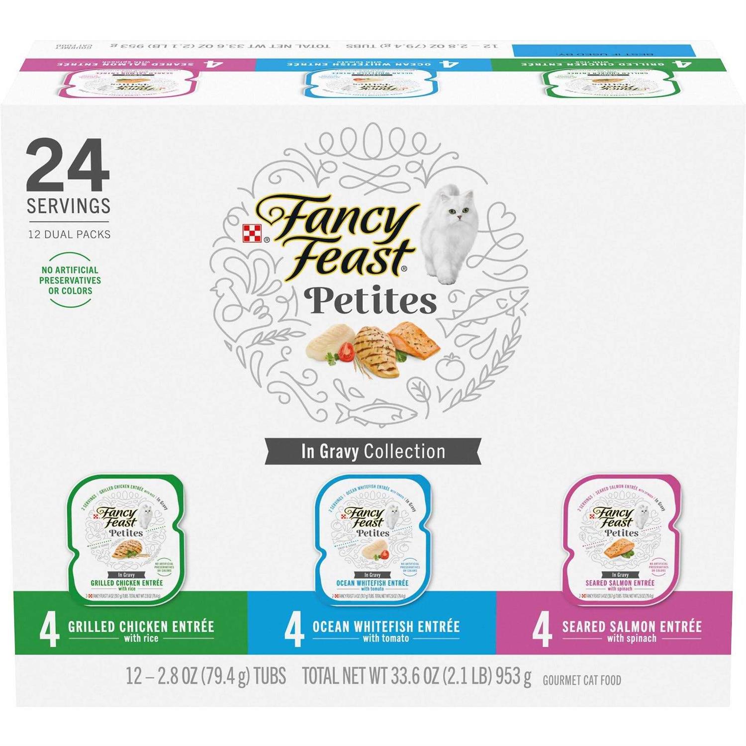 Fancy Feast Gourmet Petites Gravy Collection Variety Pack Wet Cat Food - Pet Supplies online store