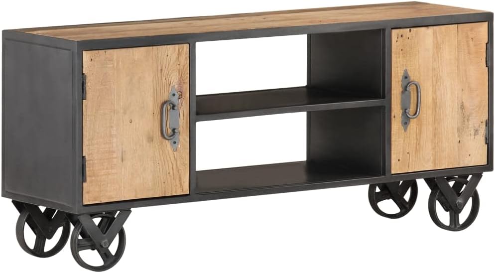 TV Stand, Tv Tray Farmhouse Coffee Table Gaming Tv Stand Tv Unit Suitable for Living Room Office Small Spaces Entryway 43.3