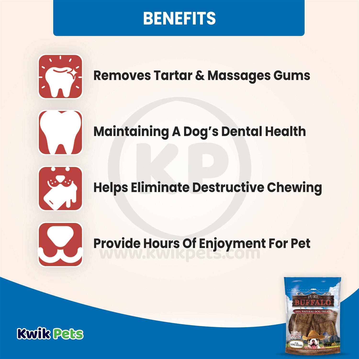 Loving Pets Pure Buffalo Lung Steaks Dog Treat - Pet Supplies online store