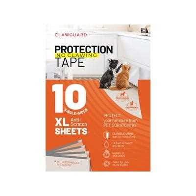 CLAWGUARD Protection Tape Durable Single-Sided Sheets Protection Barrier, 20 count, 17 X 12-in - Pet Supplies online store