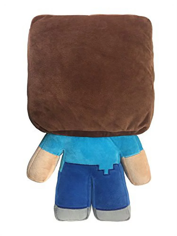 Minecraft Steve Plush Stuffed Pillow Buddy, Gaming Bedding
