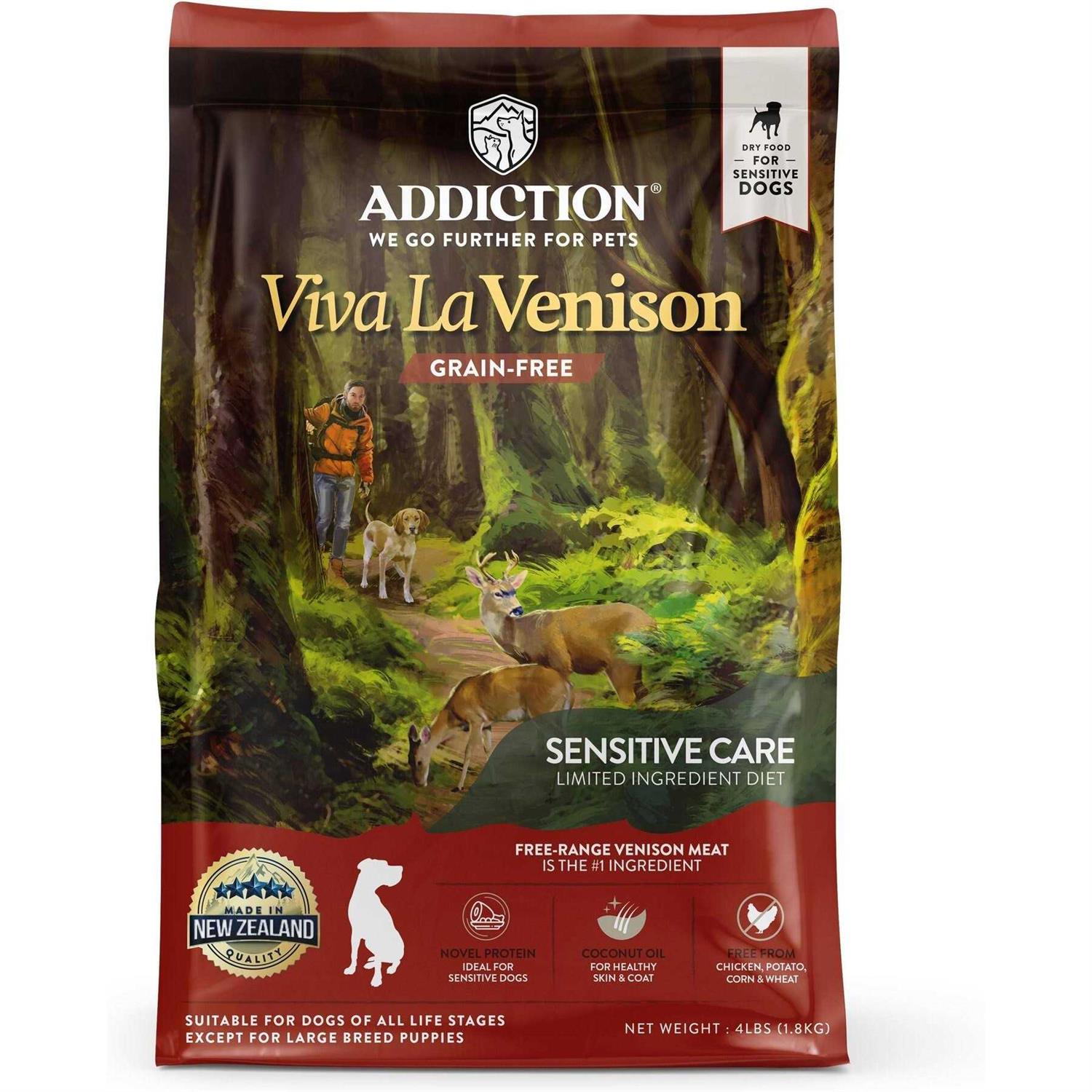 Addiction Viva La Venison Dry Dog Food - Pet Supplies online store