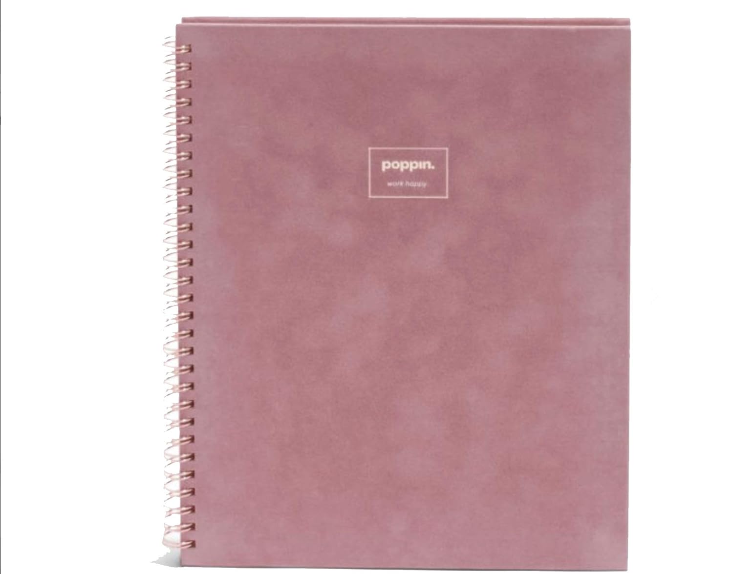 Poppin Velvet Large Spiral Notebook, Dusty Rose