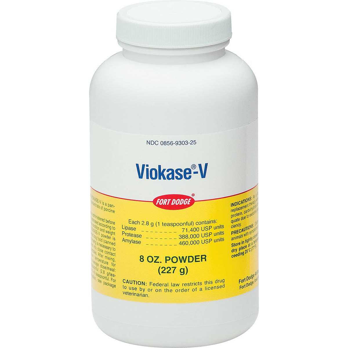 Viokase-V Powder for Dogs & Cats - Pet Supplies online store