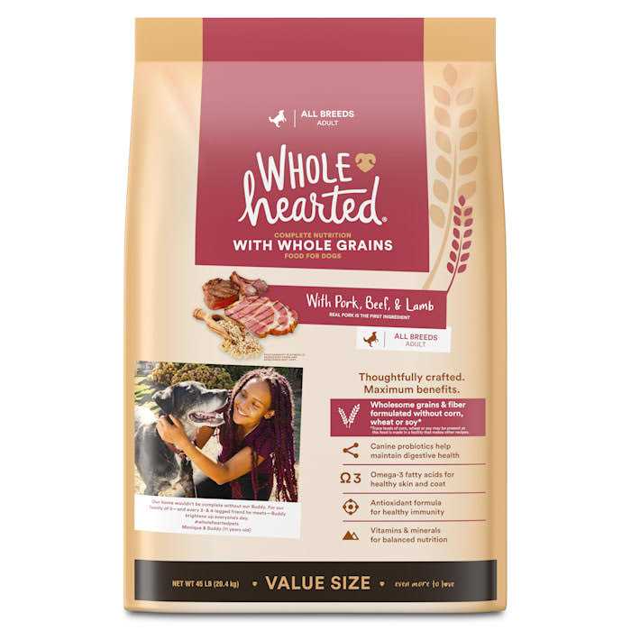 WholeHearted Whole Grains with Pork Beef & Lamb Dry Dog Food - Pet Supplies online store