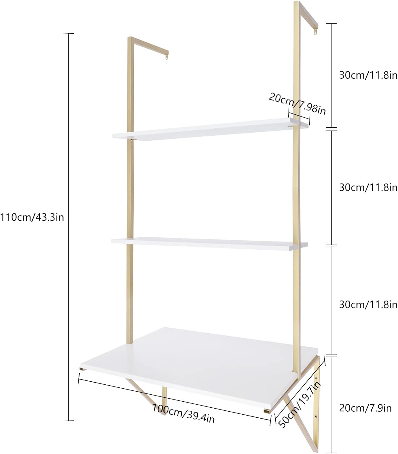 Ladder Desk Wall Mounted Shelf Wall Mounted Desk Standing Desks Storage