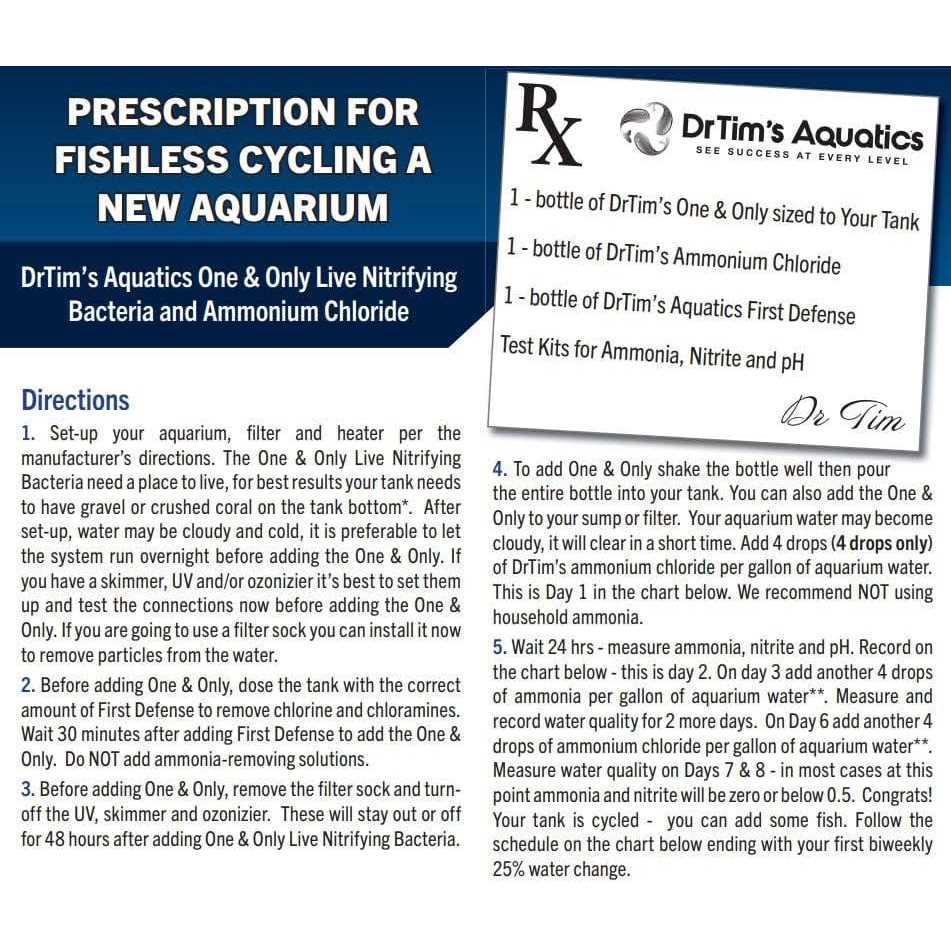 DrTim's Aquatics s Aquatics Reef One and Only Nitrifying Bacteria - Pet Supplies online store
