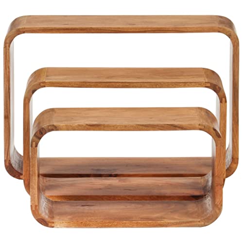 Side Tables 3 pcsBalcony Table,Coffe Table,Wood Nightstand,Bedroom Side Tables,Sofa Tables,Snack Table,for Living Room, Bedroom, Lounge, Office, Solid Acacia Wood Sheesham Finish