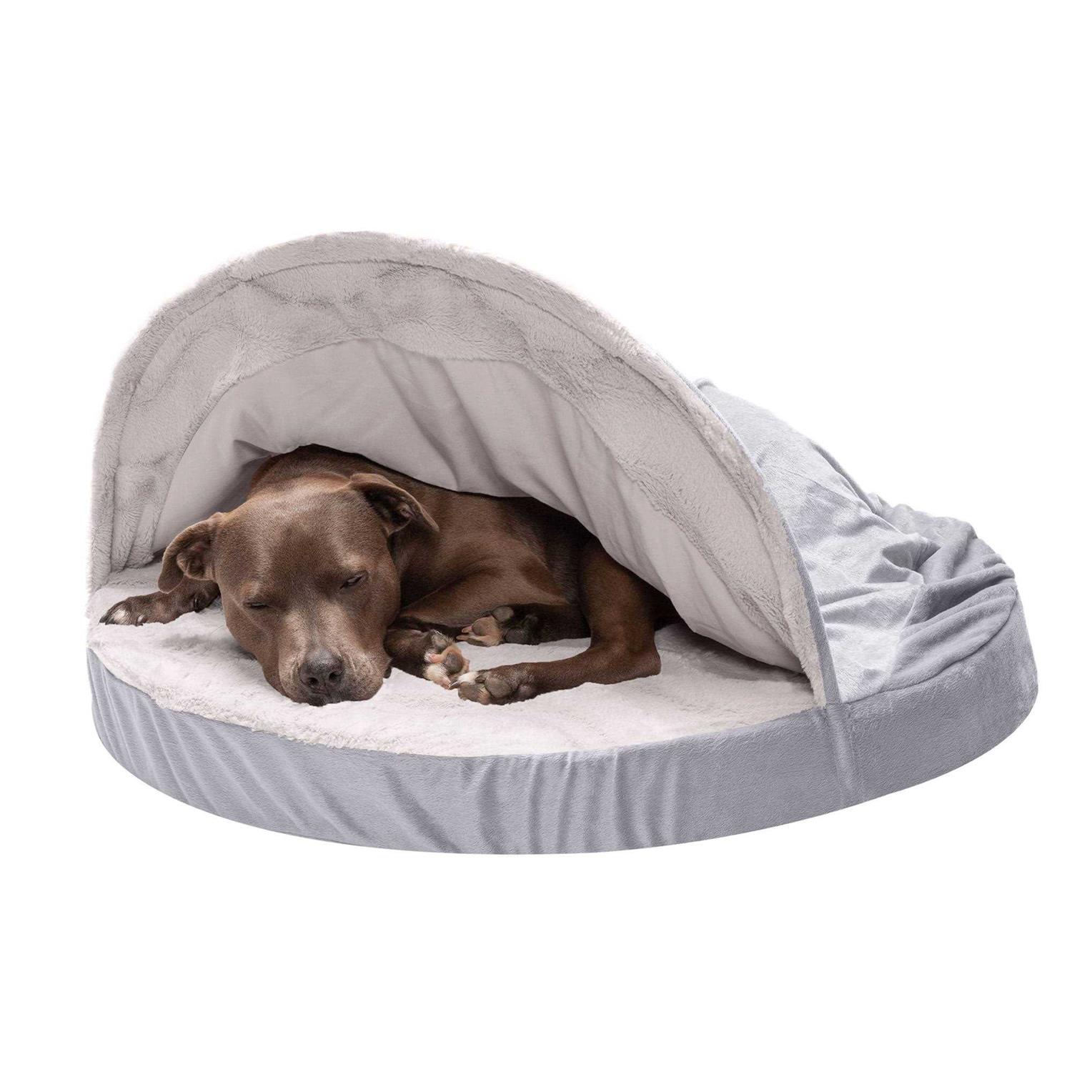 FurHaven Wave Fur & Velvet Snuggery Orthopedic Pet Bed - Pet Supplies online store