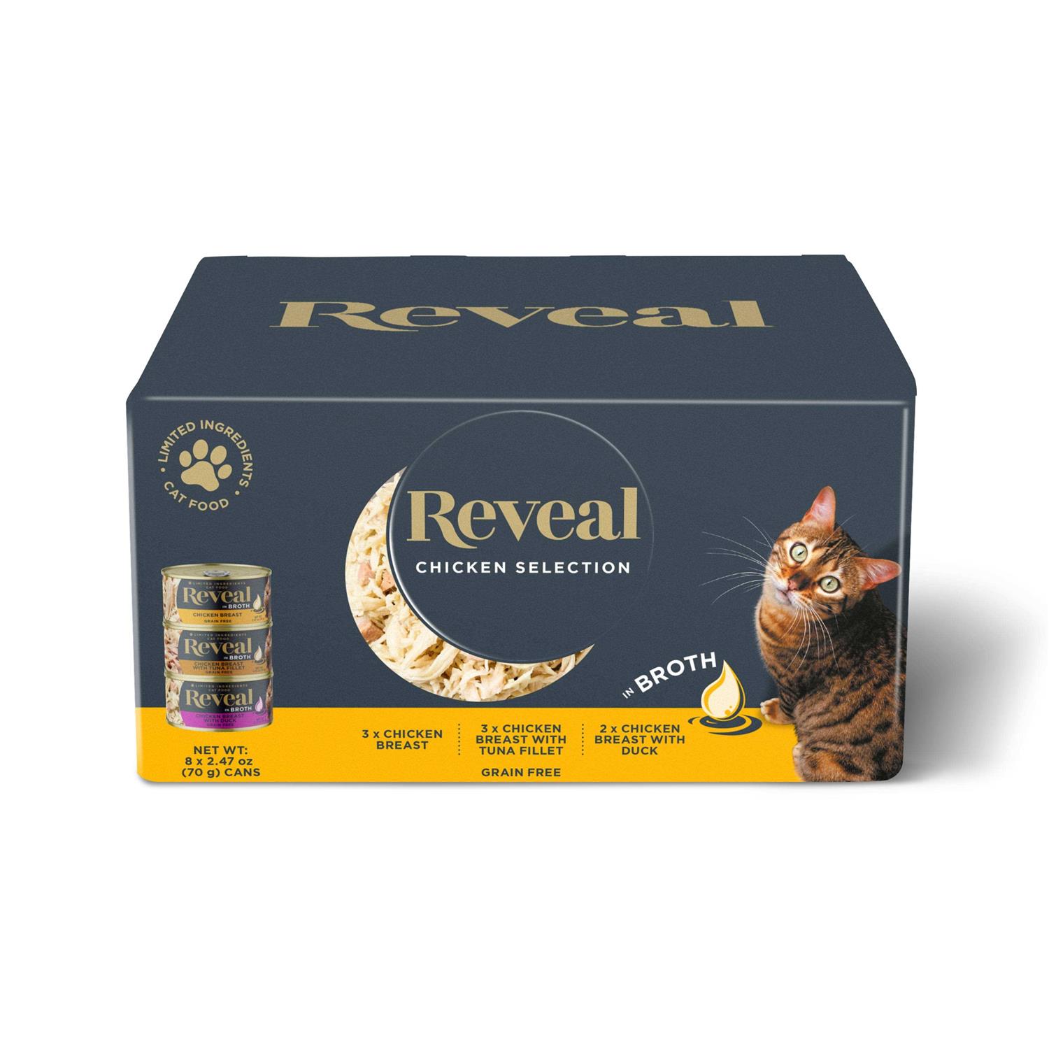 Reveal Natural Wet Cat Food Chicken in Broth Variety Pack - Pet Supplies online store