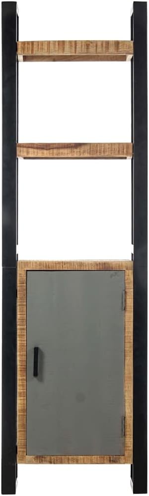 Bookshelf,Display Shelf,Corner Bookcase,Office Bookshelf,Bookshelf for Bedroom,Living Room Storage,with 2 Shelves and a Door, 19.7