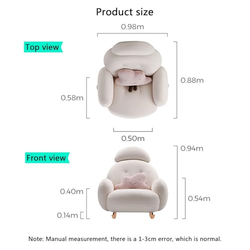 Rocking Chair Lazy Sofa Balcony Single Sofa Home Rest Sofa Shakeable Sofa Chair for Living Room Bedroom Offices(Pink)