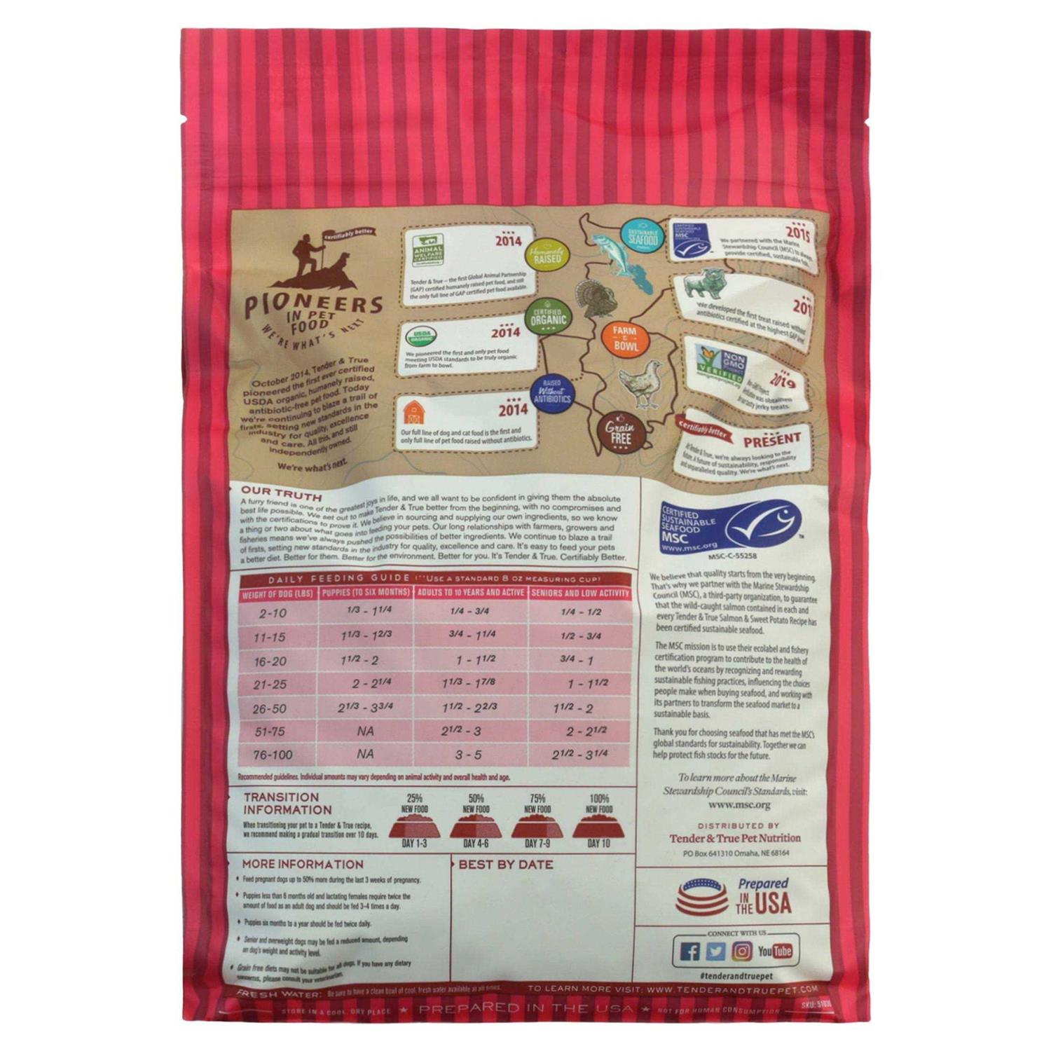 Tender & True Salmon & Sweet Potato Recipe Dog Food - Pet Supplies online store