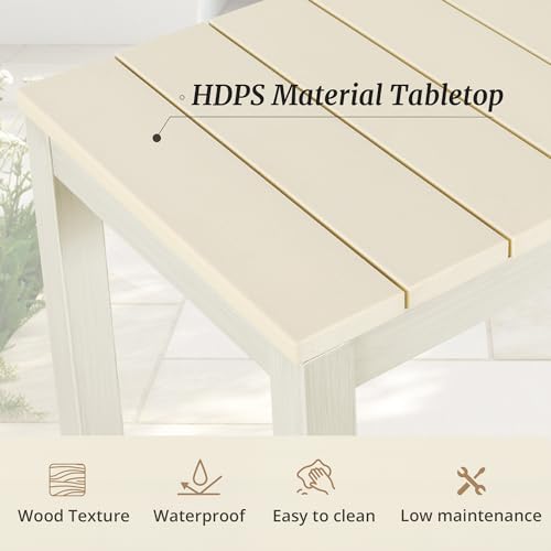 Outdoor Bar Height Table and Chairs Set, 3 Piece Patio Pub Bar Set with 45