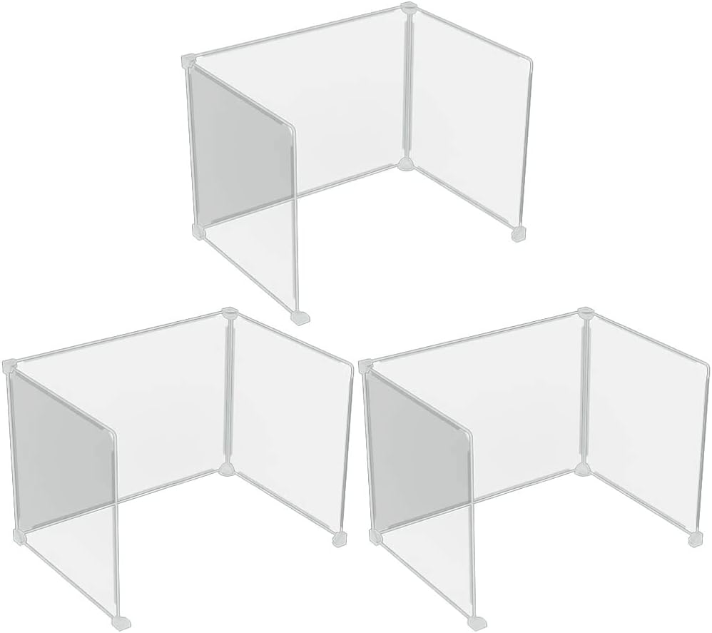Zerodeko 3pcs Transparent Partition Oil Desk Divider Portable Desk Classroom Privacy Desks Coverage Sneeze Guard Sneeze Shield Student Plastic Accessories Translucent