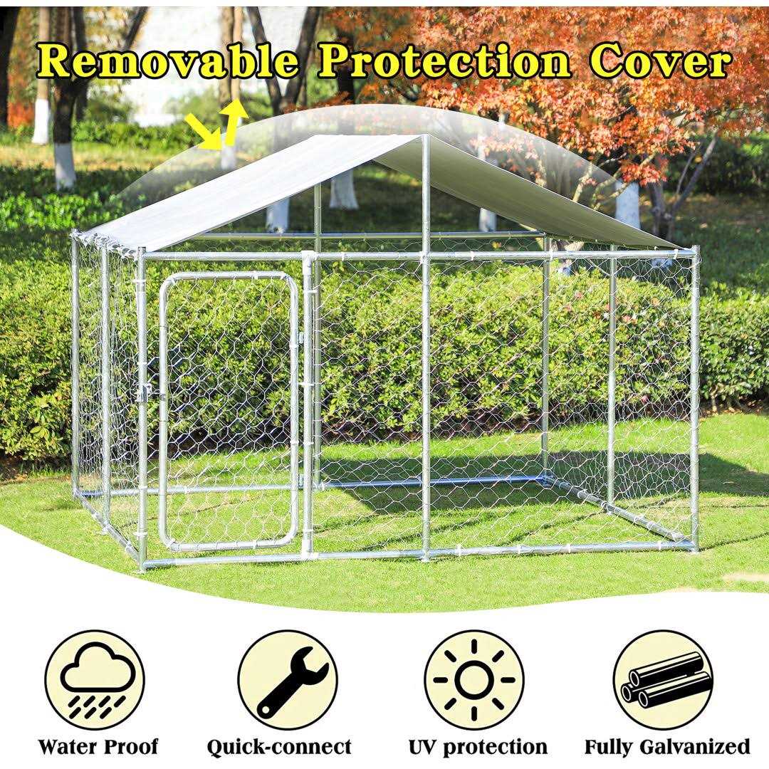 Large Outside Dog Kennel with Uv Protective Cover JOVNO - Pet Supplies online store