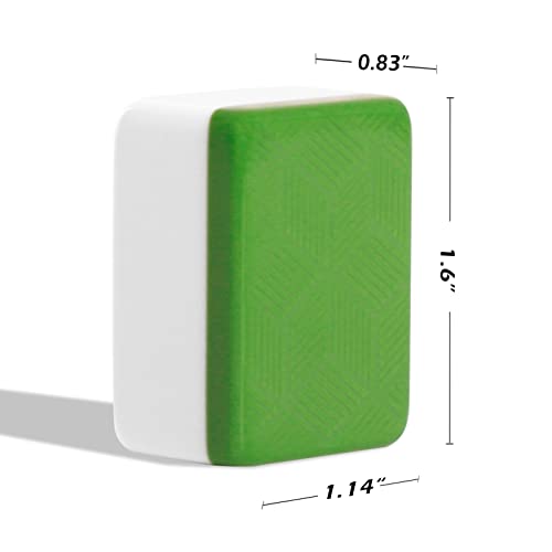 Chinese Mahjong Set, X-Large Mahjong Tiles Set (Green,1.6