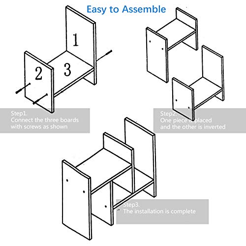 Desktop Bookshelf Desk Storage Organizer Adjustable Wood Desktop Display Shelf Rack Counter Office Storage Rack Top Bookcase - Free Style Display Natural Stand Office Supplies Desk Organizer
