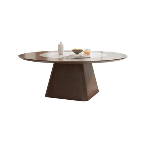 SONGCHAO Office Meeting Table Chinese solid wood built-in slate dining table for home hotel banquet large round table large round dining table Dining Room Table(M:150 * 75cm)