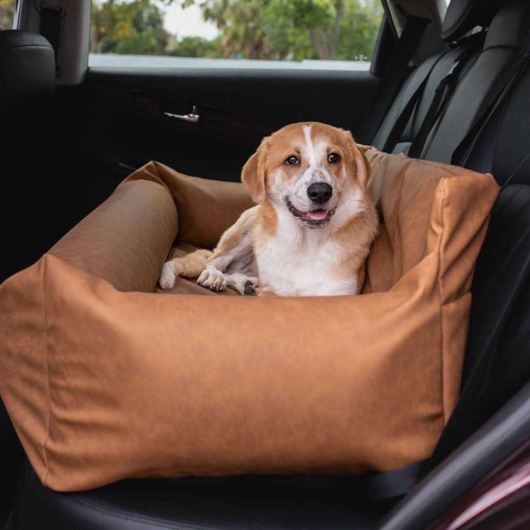 PupProtector Faux Leather Memory Foam Dog Car Bed - Pet Supplies online store