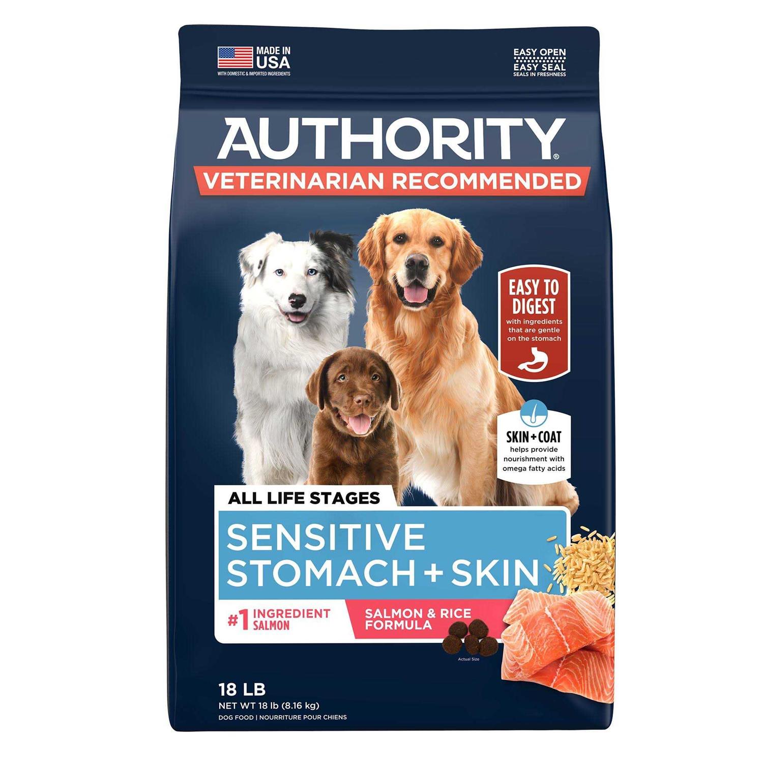 Authority Sensitive Stomach and Skin All Life Stage Dry Dog Food - Pet Supplies online store