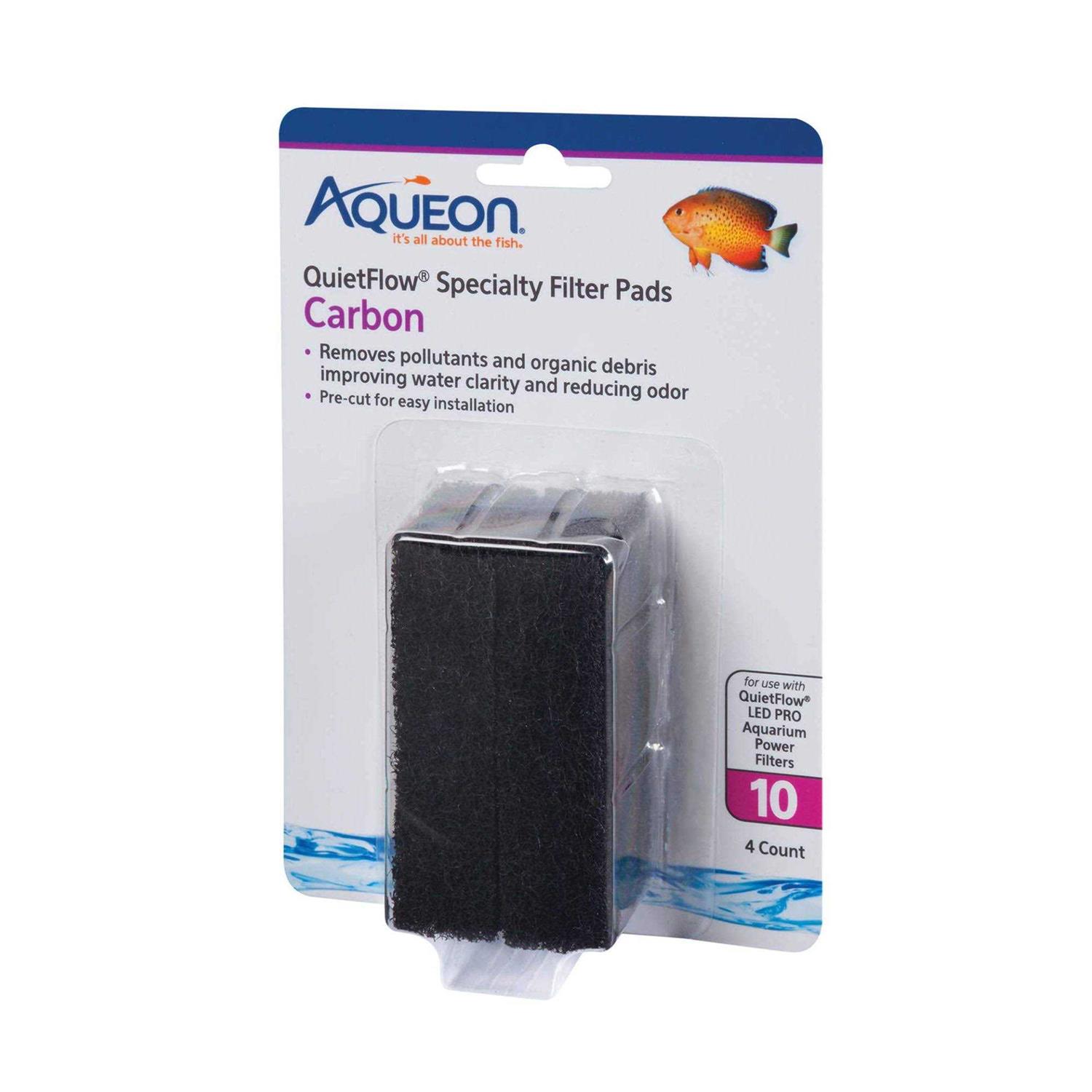 Aqueon QuietFlow Specialty Carbon 10 Filter Pads - Pet Supplies online store