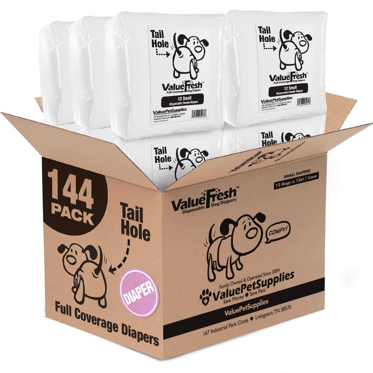 ValueFresh Female Dog Disposable Diapers - Pet Supplies online store