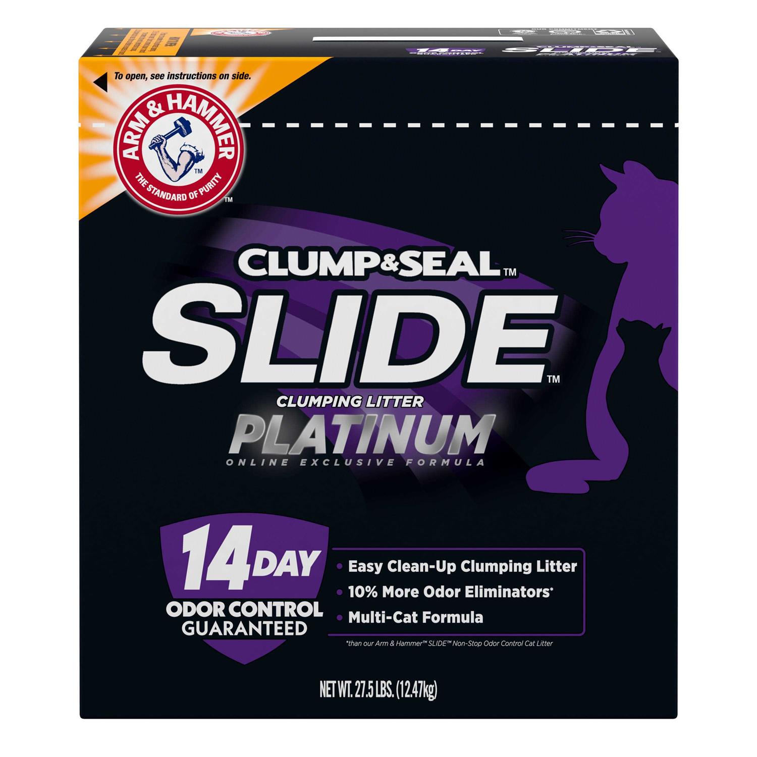 Arm Hammer Slide Platinum Easy Clean-Up Clumping Cat Litter - Pet Supplies online store