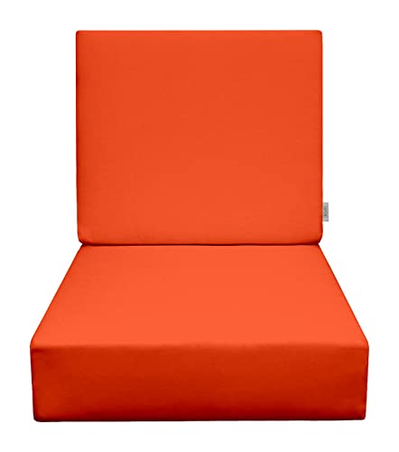 RSH DECOR: Sunbrella Deep Seating Foam Cushion Set | 23” x 26” Seat | Water and Fade-Resistant Performance Fabric | Outdoor Chair Cushion Set for Patio Furniture | Canvas Macaw