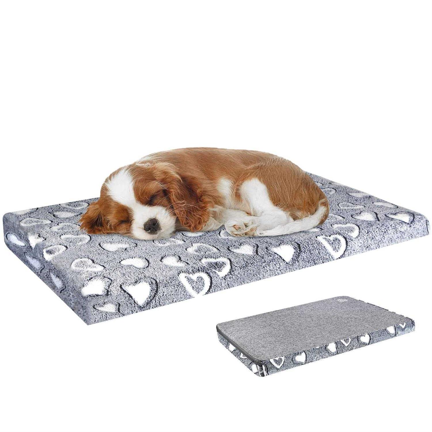 VANKEAN Dog Crate Mat Reversible Cool and Warm, Stylish Dog Bed for Crate with Waterproof Inner Linings and Removable Machine Washable Cover - Pet Supplies online store