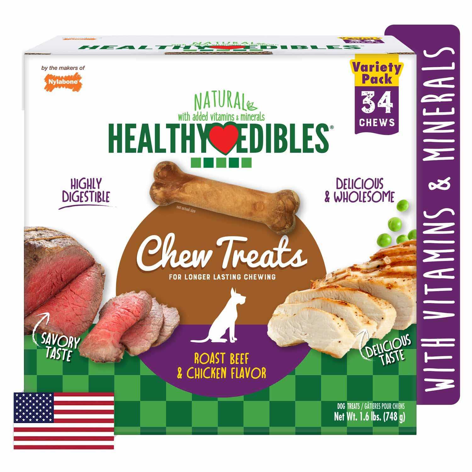 Nylabone Healthy Edibles Variety Pack - Pet Supplies online store