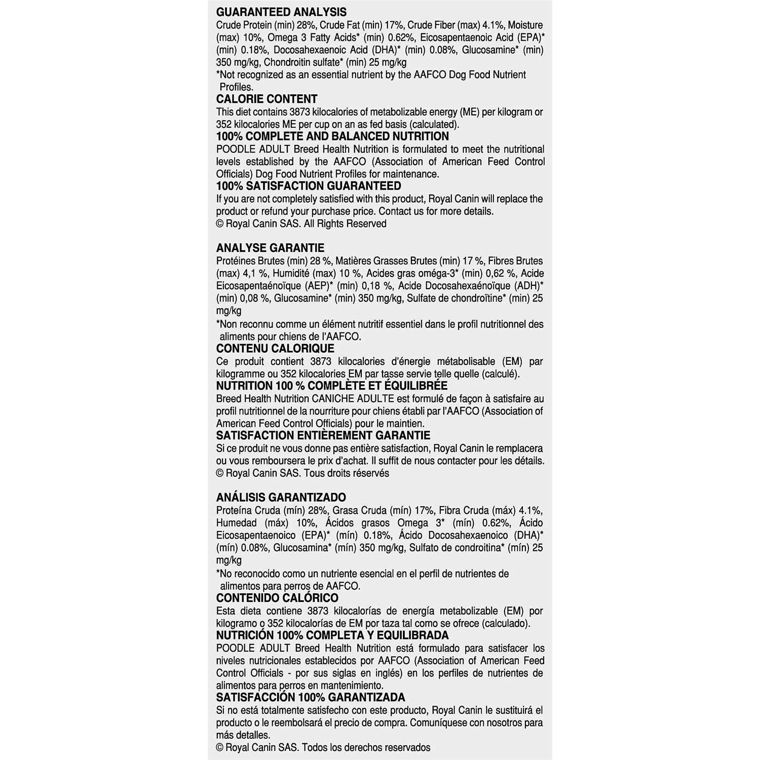 Royal Canin Poodle Adult Dry Dog Food - Pet Supplies online store