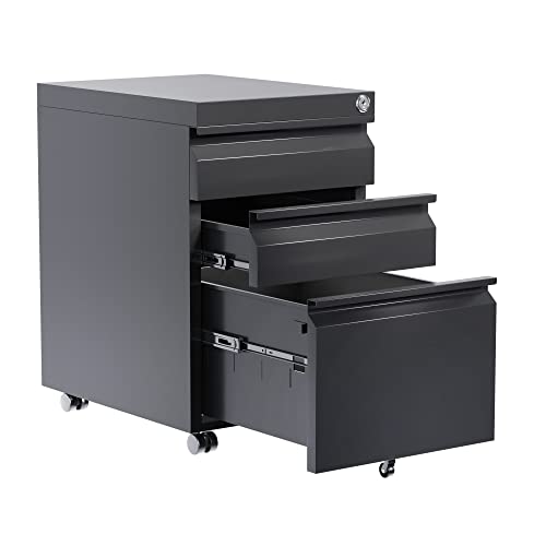 Metal Lateral File Cabinet for Home Office, Filing Storage Cabinet with Lock, File Storage Drawer for Hanging Files Letter/Legal/F4/A4 Size Folders (White, 4 Drawers)