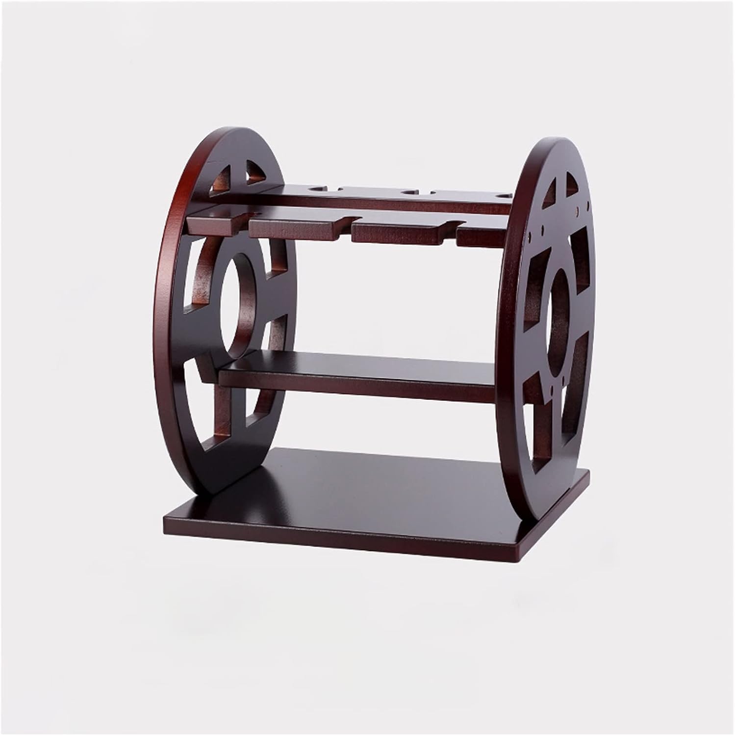 Wine Holder Wine Rack Wood Wine Storage Racks Countertop Stores 3 Bottles and 6 Cups Sleek and Chic Looking-Minimal Assembly Required Wine Rack