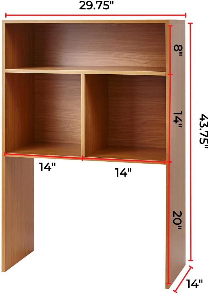 Yak about It® Extra Depth Cube Dorm Desk Bookshelf - Beech