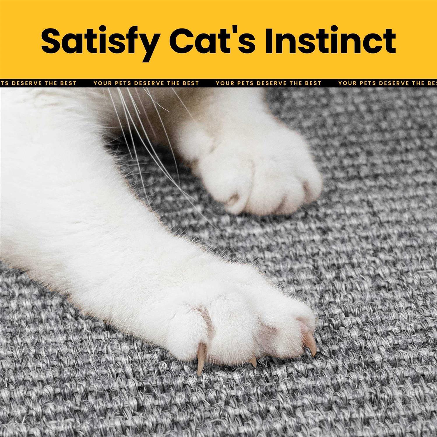 Conlun Cat Scratcher Mat,Natural Sisal Cat Scratch Pad,Horizontal Floor Cat Scratching Pads Rug for Indoor Cats Grinding Claws Nails,Cat Furniture - Pet Supplies online store