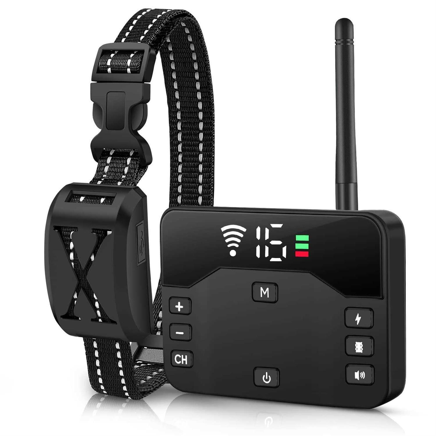 BHCEY Wireless Dog Fence,2023 Wireless Boundary Containment System,2-in-1 Electric Dog Fence & Remote Training Collar,Adjustable Vibration & Shock,IP65 - Pet Supplies online store