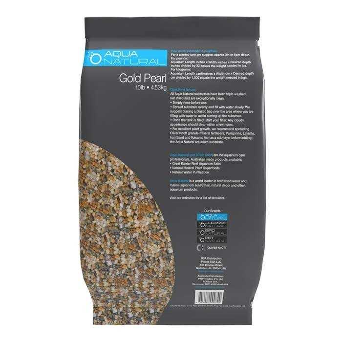 Aquanatural Gold Pearl Gravel Substrate Aquariums, vivariums and terrariums - Pet Supplies online store