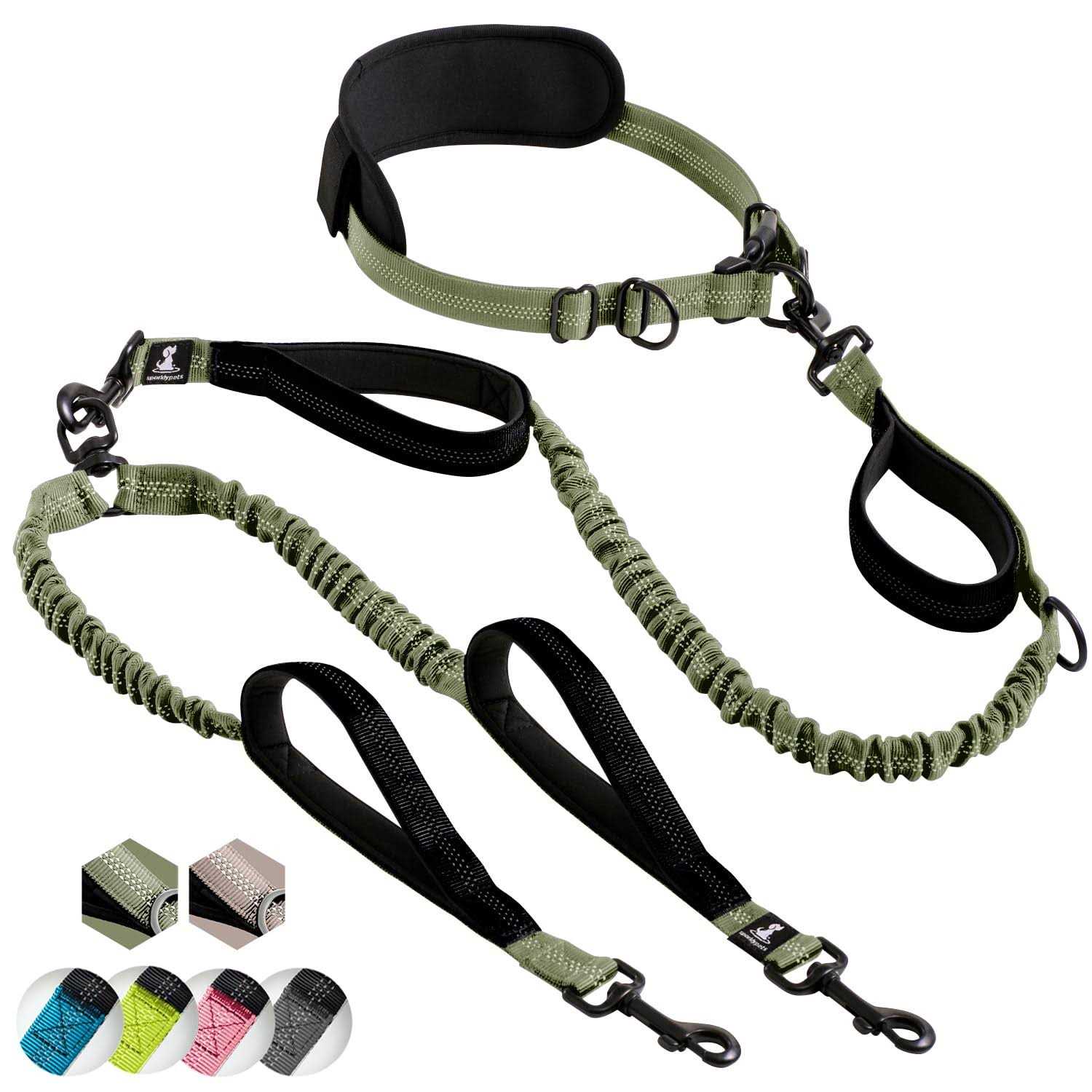 SparklyPets Hands Free Double Dog Leash Dual Dog Leash for Medium and Large Dogs - Pet Supplies online store