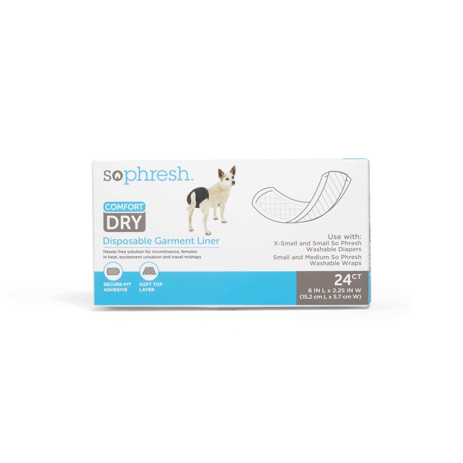 So Phresh Comfort Dry Disposable Dog Garment Liners - Pet Supplies online store