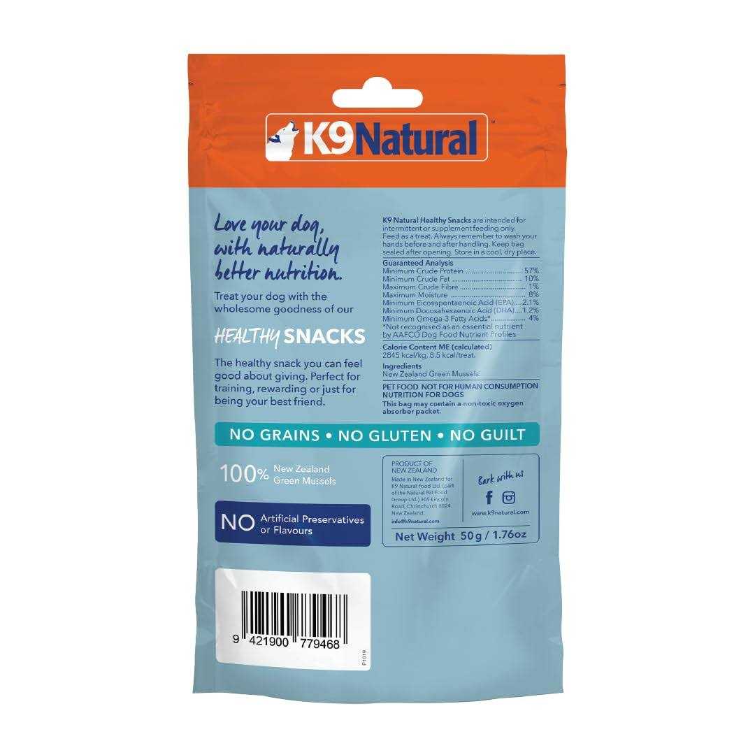 K9 Natural Healthy Snacks Green Mussels Freeze-Dried Dog Treats - Pet Supplies online store
