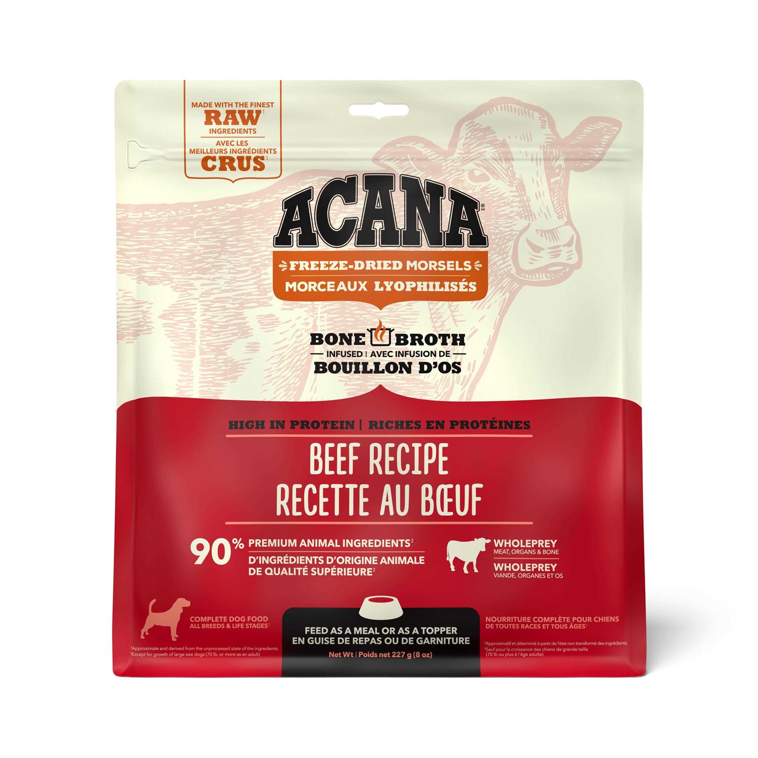 Acana Ranch-Raised Beef Recipe Freeze Dried Dog Food - Pet Supplies online store