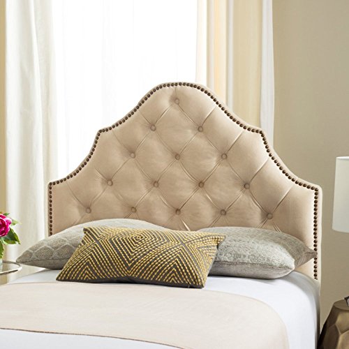Safavieh Mercer Collection Arebelle Buckwheat Velvet Headboard, Queen