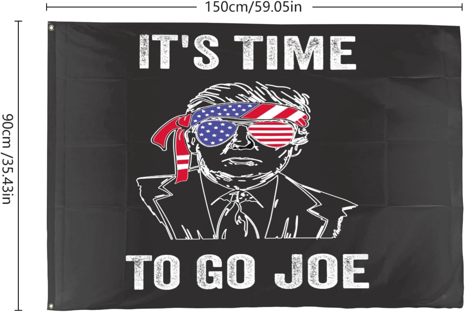 It's Time To Go Joe Flags For Room Teen Flags For Room Fun Flags Banner Wall Decor For Outside 3x5 Ft, Retirement Gifts For Men, white