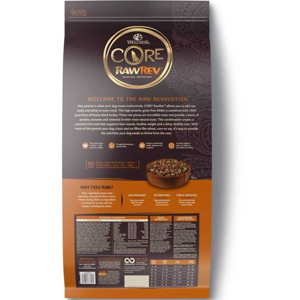 Wellness Core RawRev Natural Grain Free Original Chicken with Freeze Dried Turkey Dry Dog Food - Pet Supplies online store