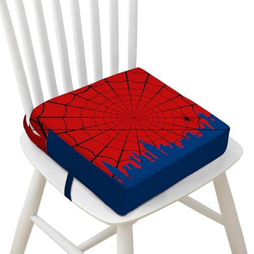 Extra Wide Chair Seat Cushion - Portable Washable Thick Memory Foam Cushion with Strap, Booster Seat with Non-Slip Bottom for Kitchen Chair Office Chairs Carry Seats