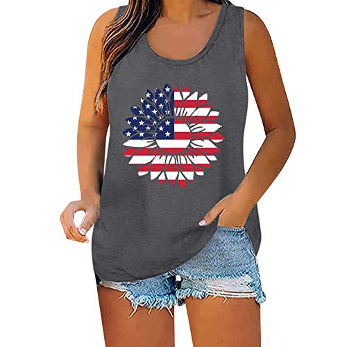 Top,USA Tank Top Women American Flag Tank Top 4th of July Shirts Patriotic Tank Tops Summer Memorial Day Tee Tops