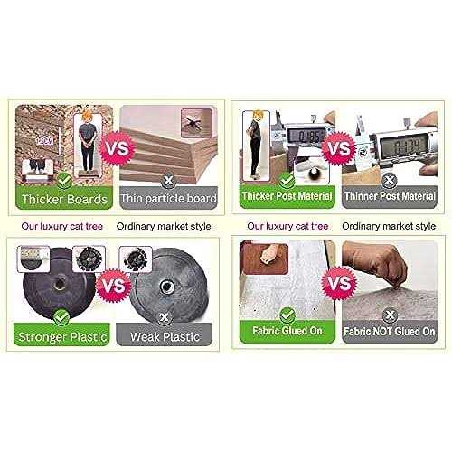 Go Pet Club 71 in. Kitten Cat Tree House with Sisal Scratching Board - Pet Supplies online store